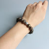 White Copper Natural Wood 'OM MANI PADME HUM' Bracelet - Zodeys