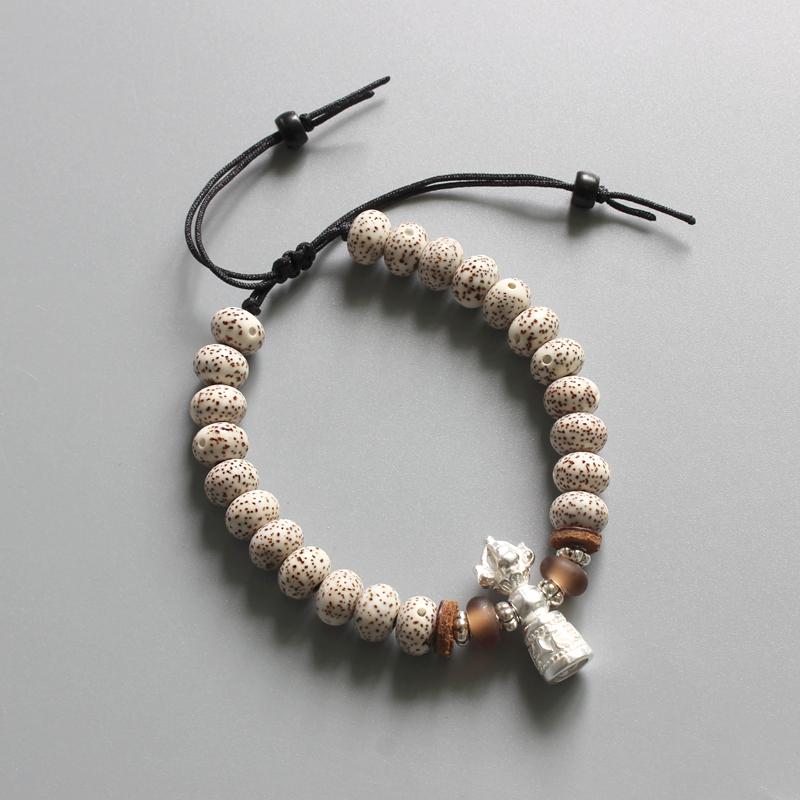 Tibetan Buddhist Handmade Moon-Star Bodhi Seed Mala Beads Bracelets - Zodeys