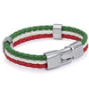 Italian Flag Leather Unisex Bracelet - Zodeys
