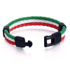 Italian Flag Leather Unisex Bracelet - Zodeys