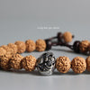 Tibetan Natural Rudraksha Seeds Lucky Bat Bracelet - Zodeys