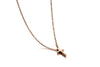 Polished Rose Gold Cross Necklace - Zodeys