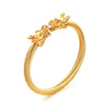Golden Siamese Dragons Twisted Chain Bangle - Zodeys