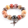 Hand-polished Multi-colored Sandalwood Beaded Mala Bracelet - Zodeys