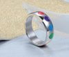 316L Premium Steel Rainbow Hearts Ring - Zodeys