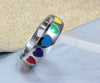 316L Premium Steel Rainbow Hearts Ring - Zodeys