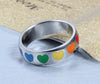 316L Premium Steel Rainbow Hearts Ring - Zodeys