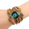 Constellation Vintage Leather Bracelet - Zodeys