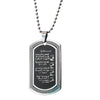 Four Qul Engraved Steel Pendant Necklace - Zodeys