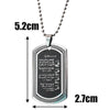 Four Qul Engraved Steel Pendant Necklace - Zodeys