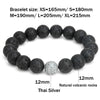 Black Lava Stone Thai Silver Feather Bracelet - Zodeys