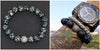 Black Lava Stone Thai Silver Feather Bracelet - Zodeys