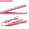Mini Curls Hair Straightener Iron Pink Ceramic