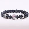 Apokalypz Spartan Warrior Blue Sodalite Beaded Bracelet - Zodeys