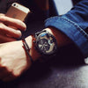 Military Chronograph Luxury Leather Watch