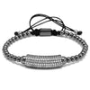 Trapstar Micro Paved Braided Macrame Weave Bracelet - Zodeys