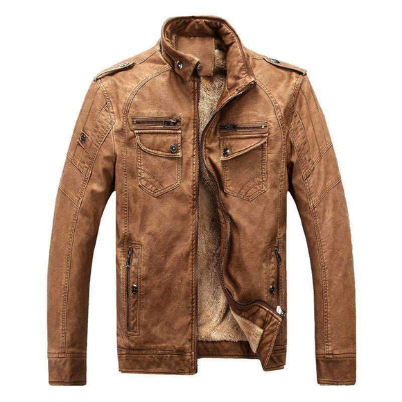 Men's Classic Leather Jacket - Zodeys