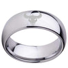 Dome Polished Taurus Engraved Tungsten Carbide Ring - Zodeys