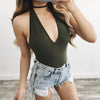 Hanging Neck Backless Sexy Bodysuit - Zodeys