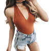 Hanging Neck Backless Sexy Bodysuit - Zodeys