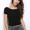 Backless Short Crop Top T-Shirt - Zodeys