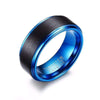 Matte Finished Aqua Plated Tungsten Carbide Ring - Zodeys