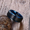 Matte Finished Aqua Plated Tungsten Carbide Ring - Zodeys