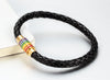 Fierté - Rainbow Pride Magnetic Buckle Leather Bracelet - Zodeys