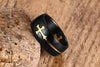 Milky Gold Separable Cross Matte Black Ring