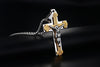 Polished Matte Finish 24" Jesus Cross Necklace - Zodeys