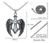 Fallen Angel Rhinestone Winged Cross Necklace - Zodeys