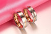 Polished Rose Gold Rhinestone Couple's Rings - Zodeys
