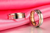Polished Rose Gold Rhinestone Couple's Rings - Zodeys