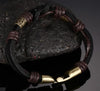 Vintage Genuine Leather Mid-Knot Bronze Bracelet - Zodeys
