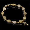 Sacred Mercy Rosary Cross Bracelet