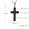 Onyx Black Cross Necklace