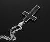 Onyx Black Cross Necklace