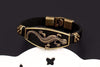 Classic Lizard Leather Cuff Bracelet - Zodeys