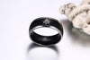 Matte Black Polished Titanium Carbide Masonic Ring - Zodeys