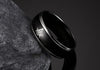Matte Black Polished Titanium Carbide Masonic Ring - Zodeys