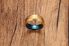 Tequila Morning Aqua Inlay Gold Tungsten Ring - Zodeys