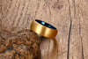 Dome Brushed Aqua Gold Tungsten Ring - Zodeys