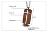 Vintage Rosewood Cross Dog Tag Necklace - Zodeys