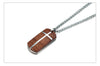 Vintage Rosewood Cross Dog Tag Necklace - Zodeys
