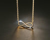 Gold Rhinestone Paved Infinity Charm Necklace - Zodeys