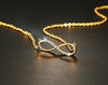 Gold Rhinestone Paved Infinity Charm Necklace - Zodeys