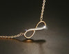 Gold Rhinestone Paved Infinity Charm Necklace - Zodeys