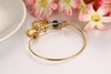 Gold Tree of Life Wired Bangle Bracelet - Zodeys