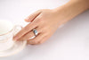 Arctic Sunrise Classic Rhinestone Silver Ring - Zodeys