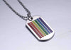LGBT Pride Dog Tag Pendant Necklace - Zodeys